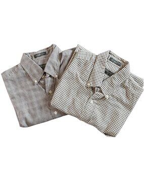 2 Pack Casual Men's M Button Shirt Cotton Long Sleeve Lyle & Scott Scotland